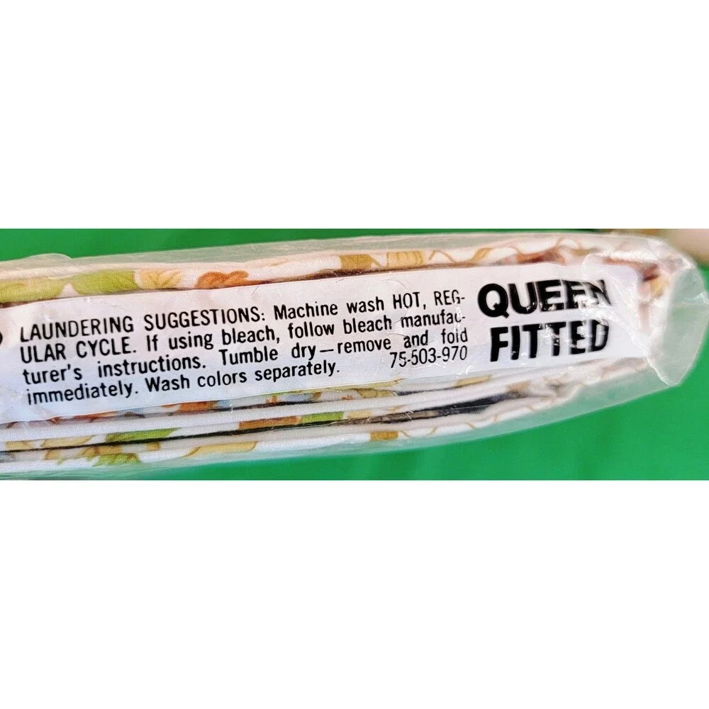 Cannon Monticello Queen Fitted & Flat Sheets Floral Window Garden Multicolor NEW